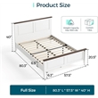 Rustic Full Bed Frame White Headboard Footboard No Box Spring
