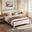 Rustic Full Bed Frame White Headboard Footboard No Box Spring
