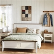 Rustic Queen Bed Frame White Headboard Footboard No Box Spring