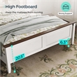 Rustic Queen Bed Frame White Headboard Footboard No Box Spring