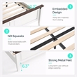 Rustic Queen Bed Frame White Headboard Footboard No Box Spring