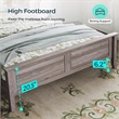 Rustic Queen Bed Frame Grey Headboard Footboard No Box Spring