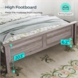 Rustic Queen Bed Frame Grey Headboard Footboard No Box Spring