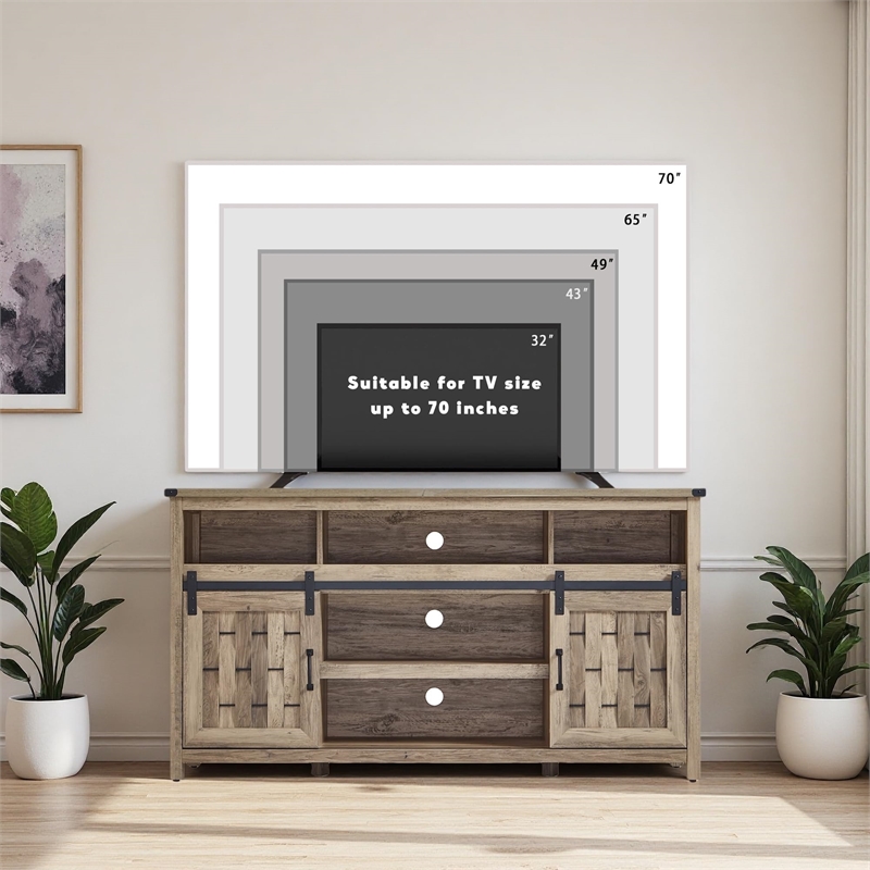 Tall Farmhouse TV Stand 70