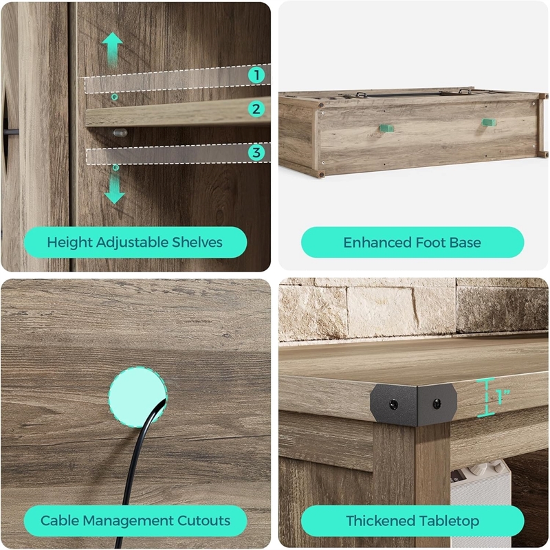 Tall Farmhouse TV Stand 70