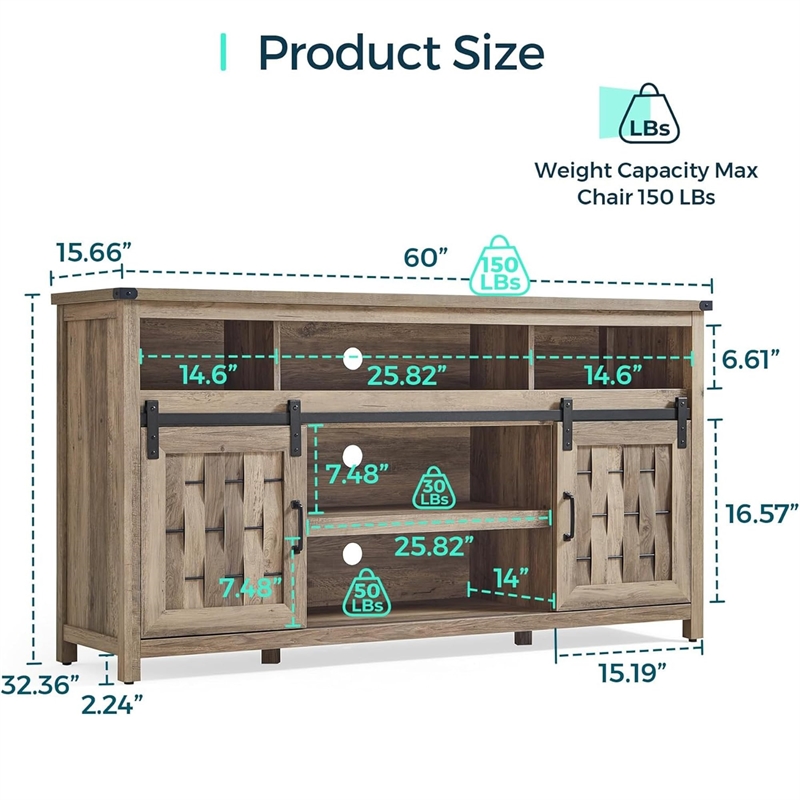 Tall Farmhouse TV Stand 70