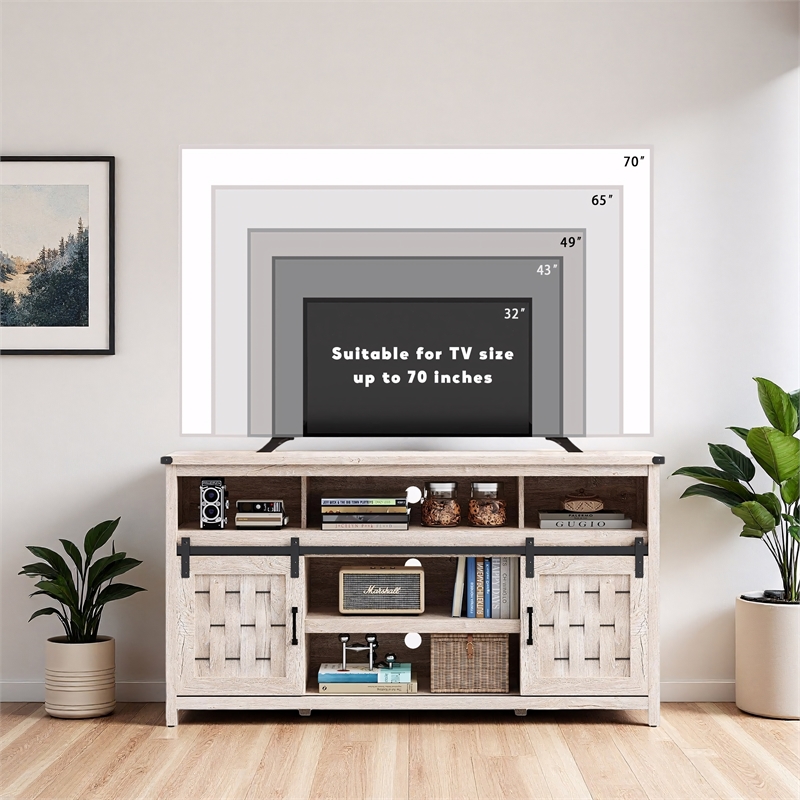 Tall Farmhouse TV Stand 70