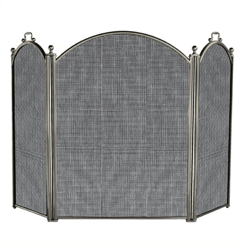 Uniflame 3 Fold Satin Pewter Screen   S 7539