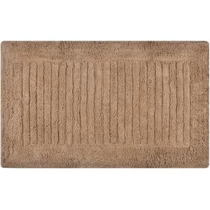 spitiko homes cotton non-slip tufted zero ply carded bath mat (set of 2)