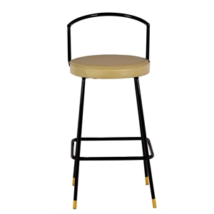 spitiko homes bar chair black water coat metal and fabric