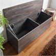 Klair Living Dean Farmhouse Wood Storage Bench in Rustic Gray