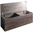 Klair Living Dean Farmhouse Wood Storage Bench in Rustic Gray