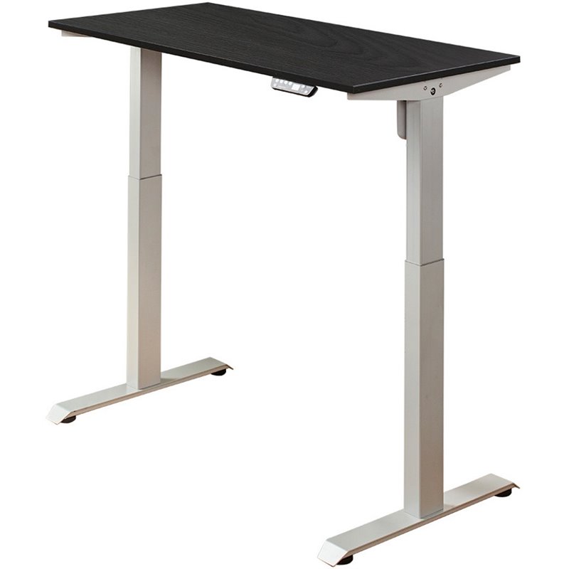 Klair Living Florence Wood Ergonomic Adjustable Computer Desk in Black