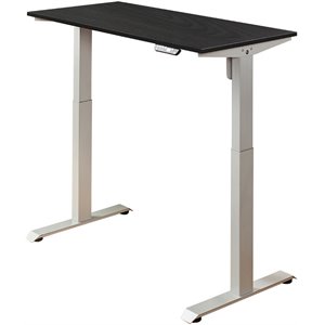Klair Living Florence Wood Ergonomic Adjustable Computer Desk in Black