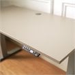 Klair Living Florence Wood Ergonomic Adjustable Computer Desk in Light Gray
