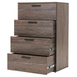 Klair Living Oliver Farmhouse Wood Chest with Four Drawers in Rustic Gray