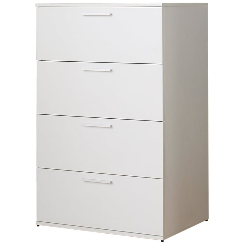 Klair Living Oliver Farmhouse Wood Chest with Four Drawers in White