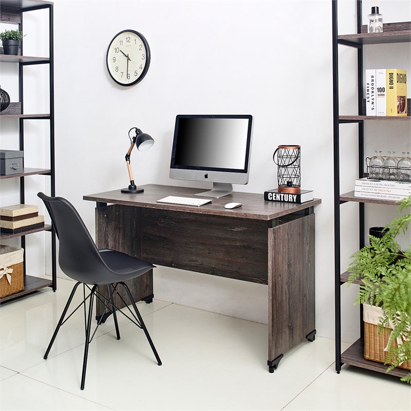 Klair Living Urban Farmhouse Composite Wood Writing Desk in Rustic Gray