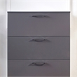 Klair Living Bliss Glossy 4-Drawer Engineered Wood Jumbo Chest in Dark Gray