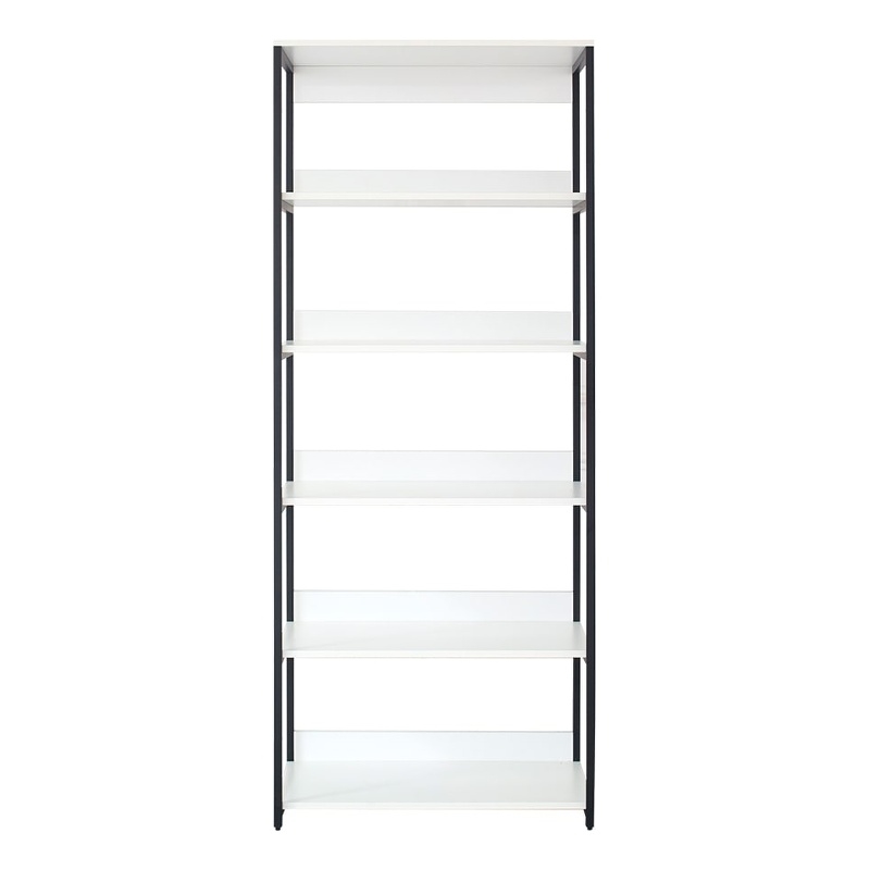 Fiona Wood and Metal Walk-in Closet with Five Shelves