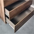 Klair Living Liv 4-Drawer Contemporary Engineered Wood Chest in Walnut Brown