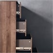 Klair Living Liv 4-Drawer Contemporary Engineered Wood Chest in Walnut Brown