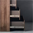 Klair Living Liv 4-Drawer Contemporary Engineered Wood Chest in Walnut Brown