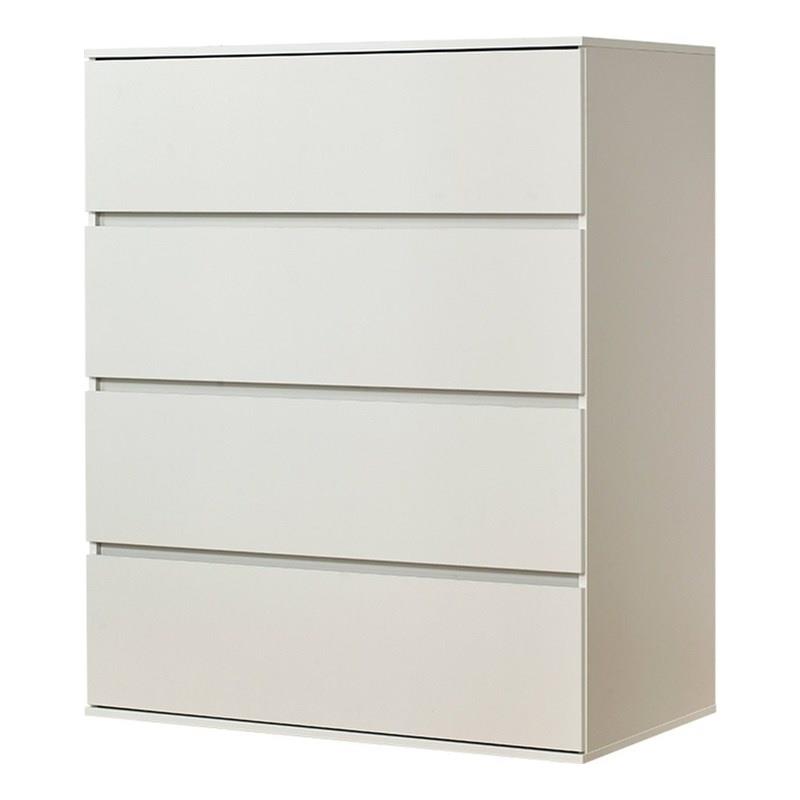 Klair Living Liv 4-Drawer Contemporary Engineered Wood Chest in White