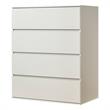 Klair Living Liv 4-Drawer Contemporary Engineered Wood Chest in White