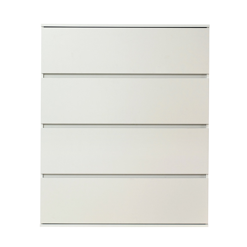 Klair Living Liv 4-Drawer Contemporary Engineered Wood Chest in White