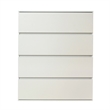 Klair Living Liv 4-Drawer Contemporary Engineered Wood Chest in White