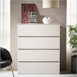 Klair Living Liv 4-Drawer Contemporary Engineered Wood Chest in White