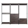 Klair Living Monica Contemporary Engineered Wood & Metal Closet in Gray/Black