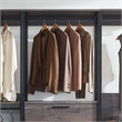 Klair Living Monica Contemporary Engineered Wood & Metal Closet in Gray/Black