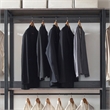 Klair Living Monica Contemporary Engineered Wood & Metal Closet in Gray/Black