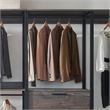Klair Living Monica Contemporary Engineered Wood & Metal Closet in Gray/Black
