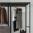 Klair Living Monica Contemporary Engineered Wood & Metal Closet in Gray/Black