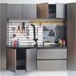 Nova Series Wood Base Drawer Wall Mounted Garage Cabinet in Metallic Gray
