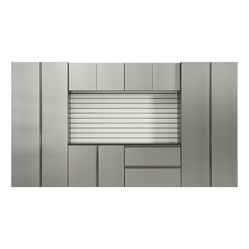 Klair Living Nova Series 7-Piece Engineered Wood Garage Cabinet Set in Gray