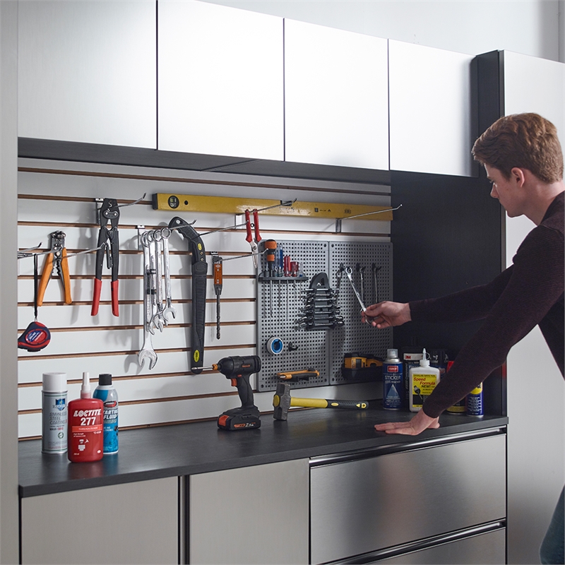 Klair Living Nova Series 7-Piece Engineered Wood Garage Cabinet Set in Gray