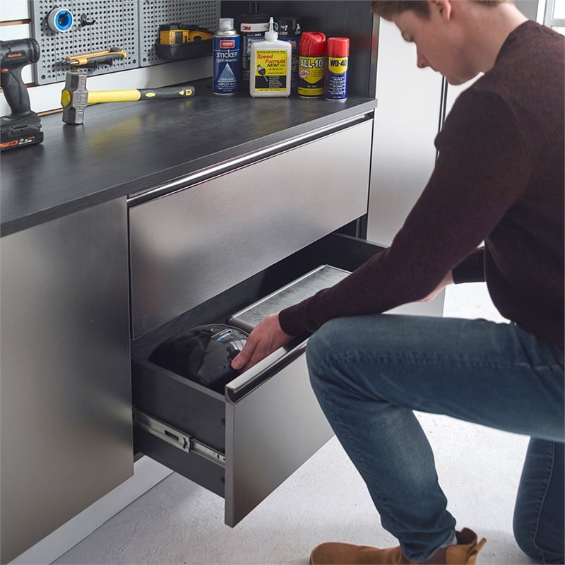 Klair Living Nova Series 7-Piece Engineered Wood Garage Cabinet Set in Gray