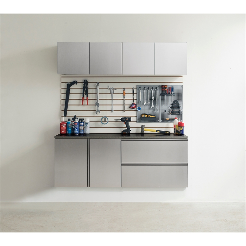 Klair Living Nova Series 5-Piece Engineered Wood Garage Cabinet Set in Gray