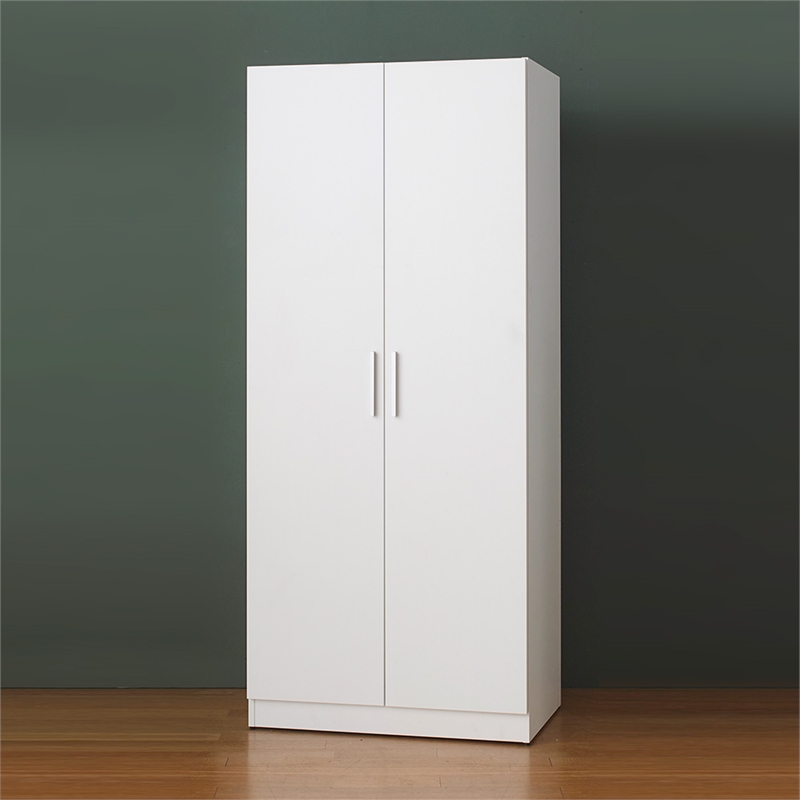 Klair Living Mia 6-Shelf Contemporary Engineered Wood Tall Shoe Cabinet in White