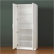 Klair Living Mia 6-Shelf Contemporary Engineered Wood Tall Shoe Cabinet in White