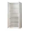 Klair Living Mia 6-Shelf Contemporary Engineered Wood Tall Shoe Cabinet in White