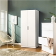 Klair Living Mia 6-Shelf Contemporary Engineered Wood Tall Shoe Cabinet in White