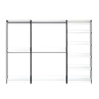 Klair Living Fiona Walk-in Closet System in White Wood/Black Metal Frame