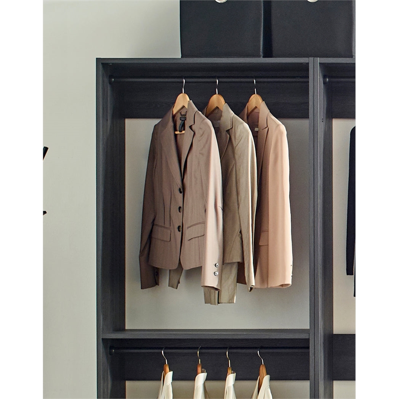Prosper Gray Freestanding Walk in Wood Closet System
