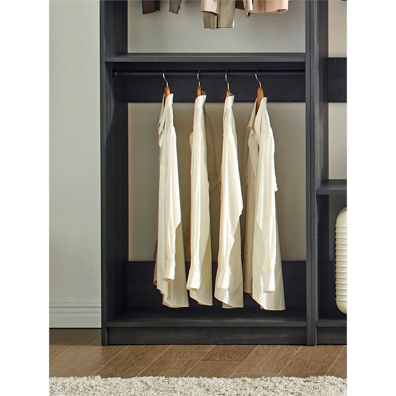 Prosper Gray Freestanding Walk in Wood Closet System