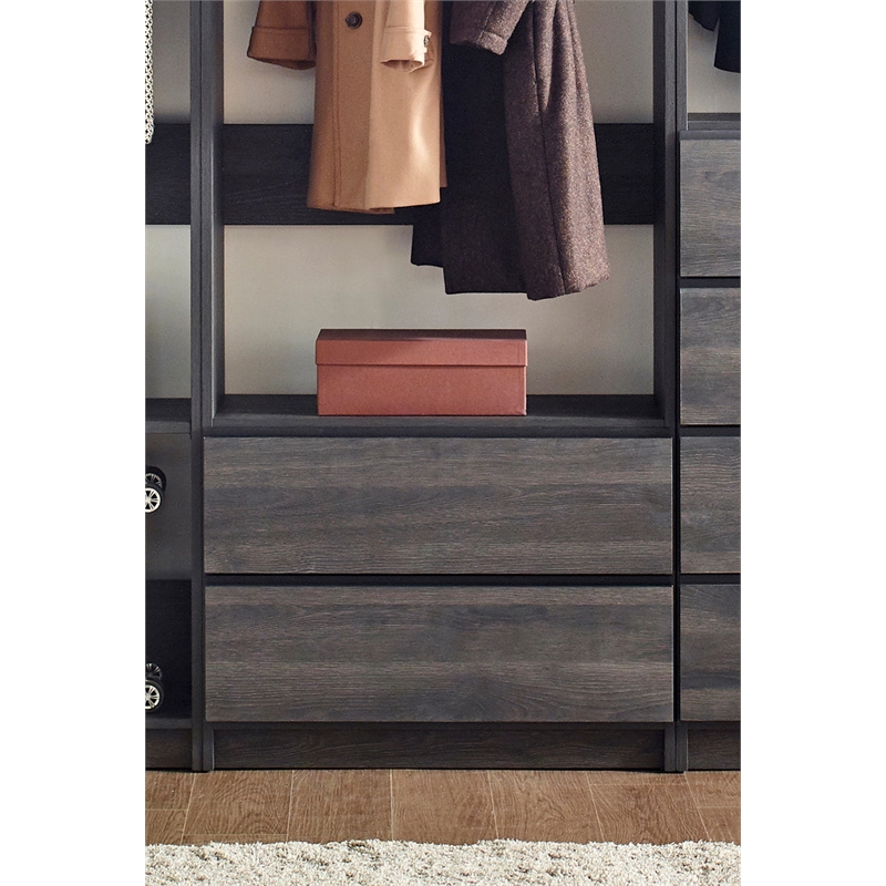 Prosper Gray Freestanding Walk in Wood Closet System